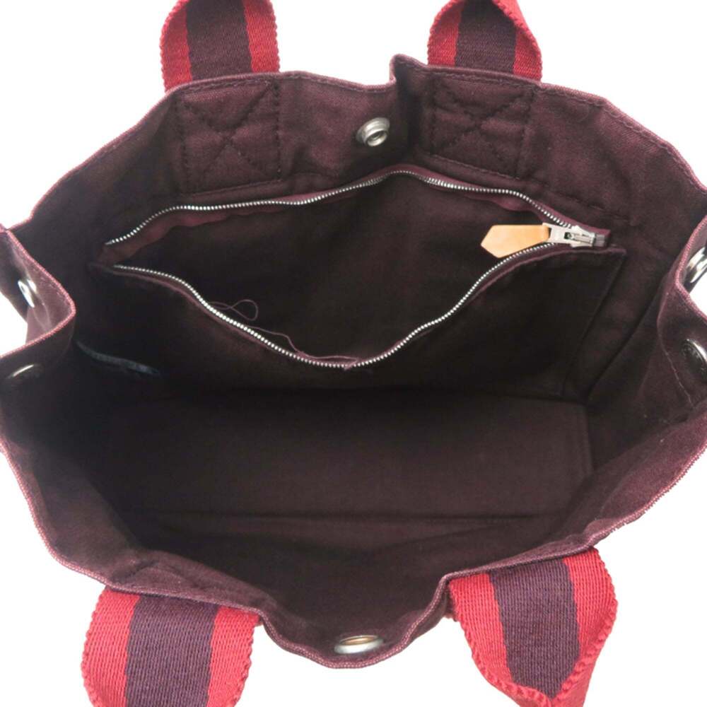 Hermes Fourre-Tout PM Women's/Men's Tote Bag, Canvas, Wine Red - Picture 6 of 10